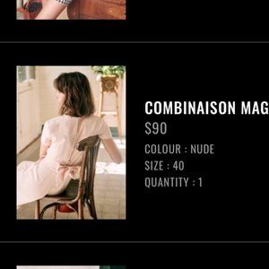 Sezane Magdalena Jumpsuit, Excellent condition, Size 40 (FR)/8 (US)